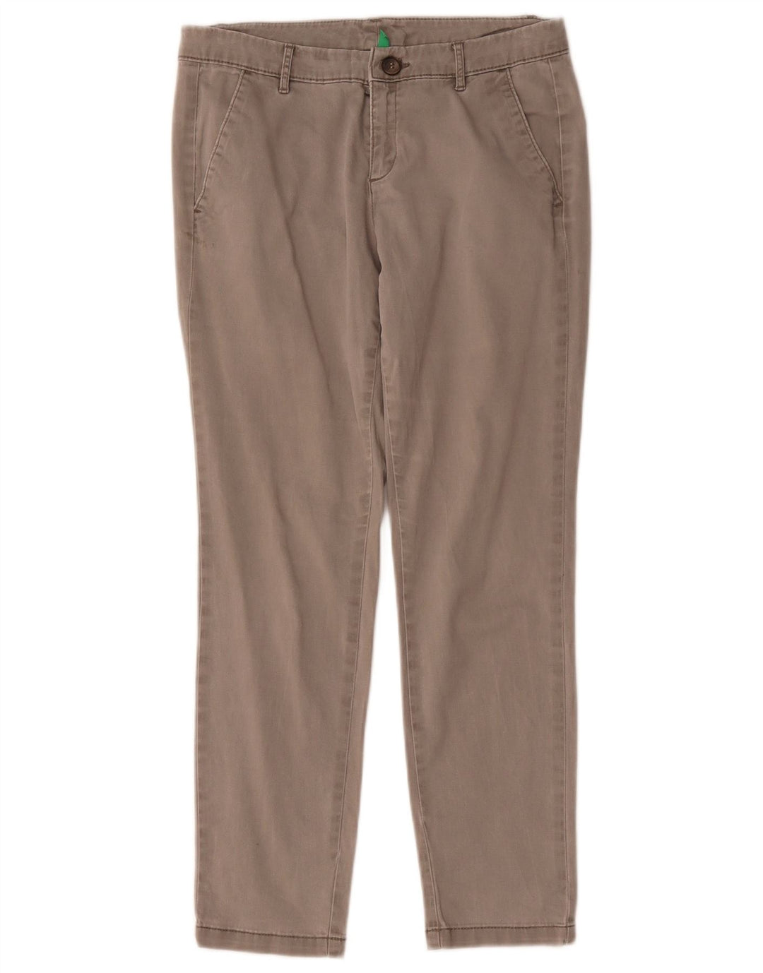 Женские прямые брюки чинос Benetton W30 L27 серые