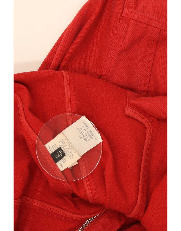 Женская куртка Massimo Dutti UK 10, маленькая, красный хлопок