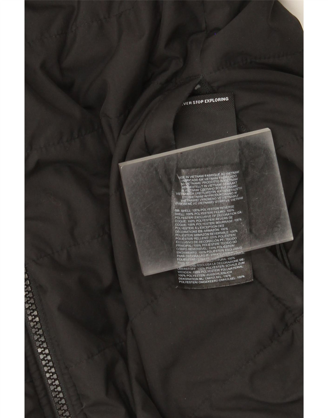 Женская двусторонняя стеганая куртка The North Face UK 14, средний черный полиэстер
