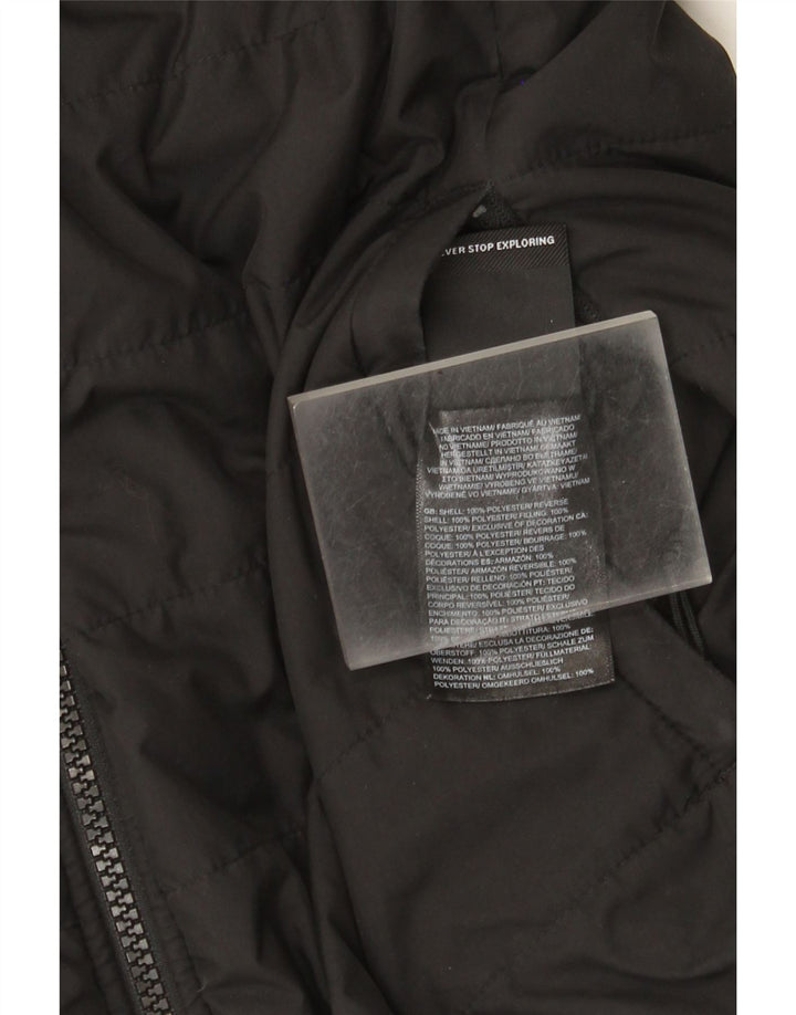 Женская двусторонняя стеганая куртка The North Face UK 14, средний черный полиэстер