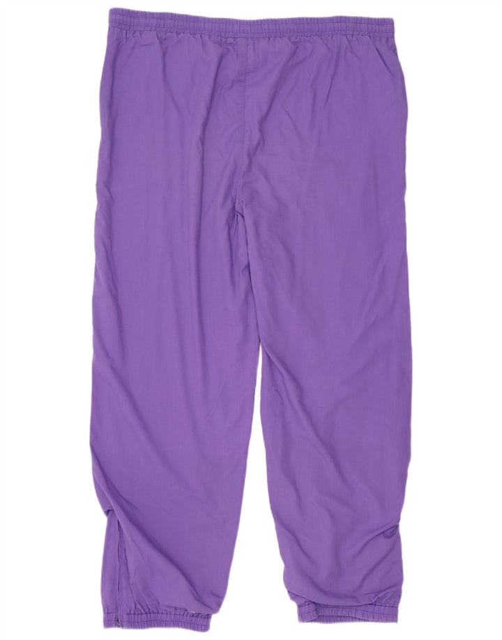 VINTAGE Mens Tracksuit Trousers Joggers XL  Purple Polyester