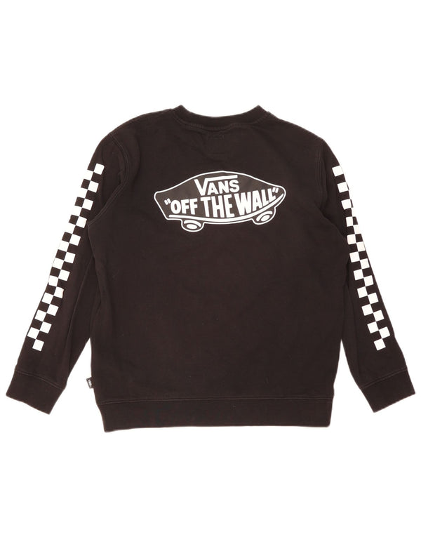 Женский свитер с рисунком Vans UK 16, большой черный хлопковый джемпер