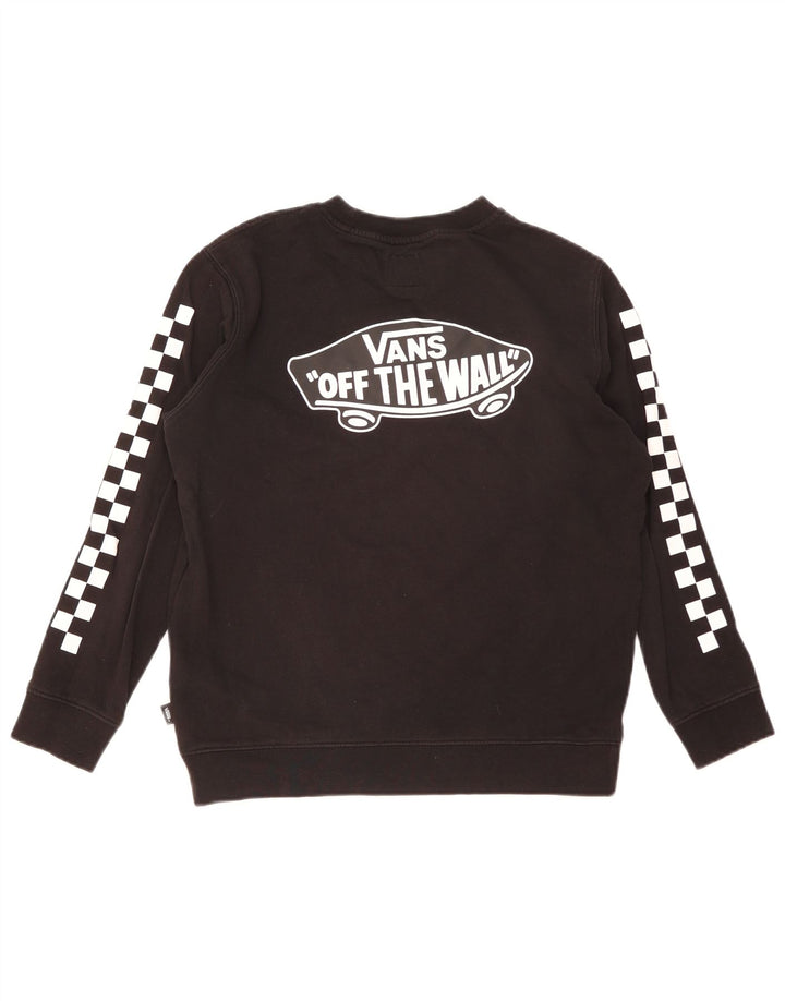 Женский свитер с рисунком Vans UK 16, большой черный хлопковый джемпер