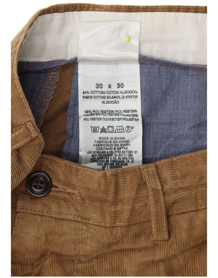 Мужские прямые вельветовые брюки DOCKERS W30 L30, бежевый хлопок