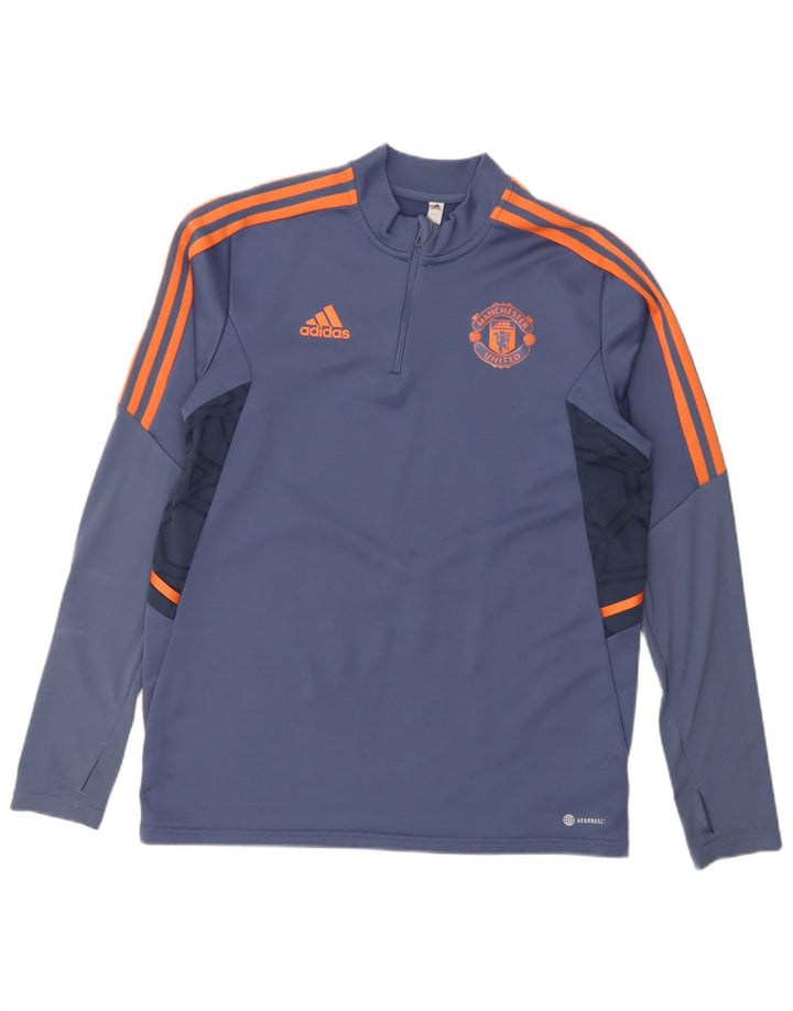 Мужской пуловер Adidas Adidas Manchester United спортивный костюм большой синий с цветными блоками