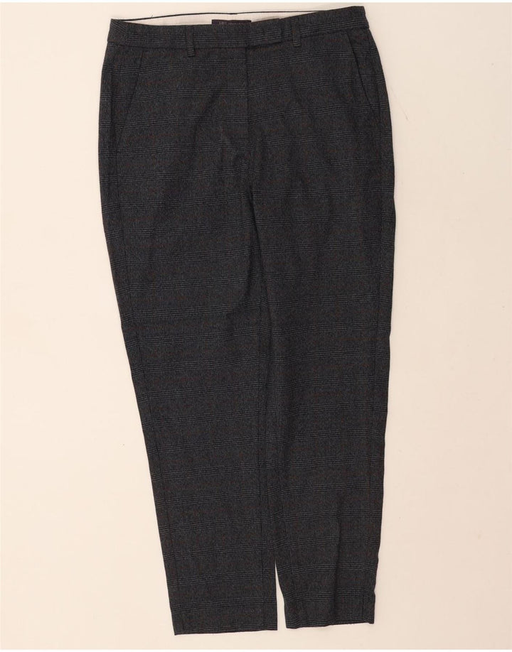 Женские брюки чинос Marks & Spencer UK 12 Medium W30 L27 Темно-синие в клетку