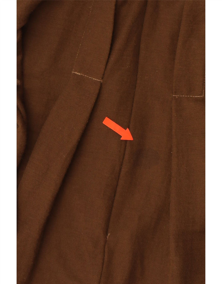 Женский комбинезон с длинными рукавами ZARA UK 10, маленький размер, коричневый, вискоза