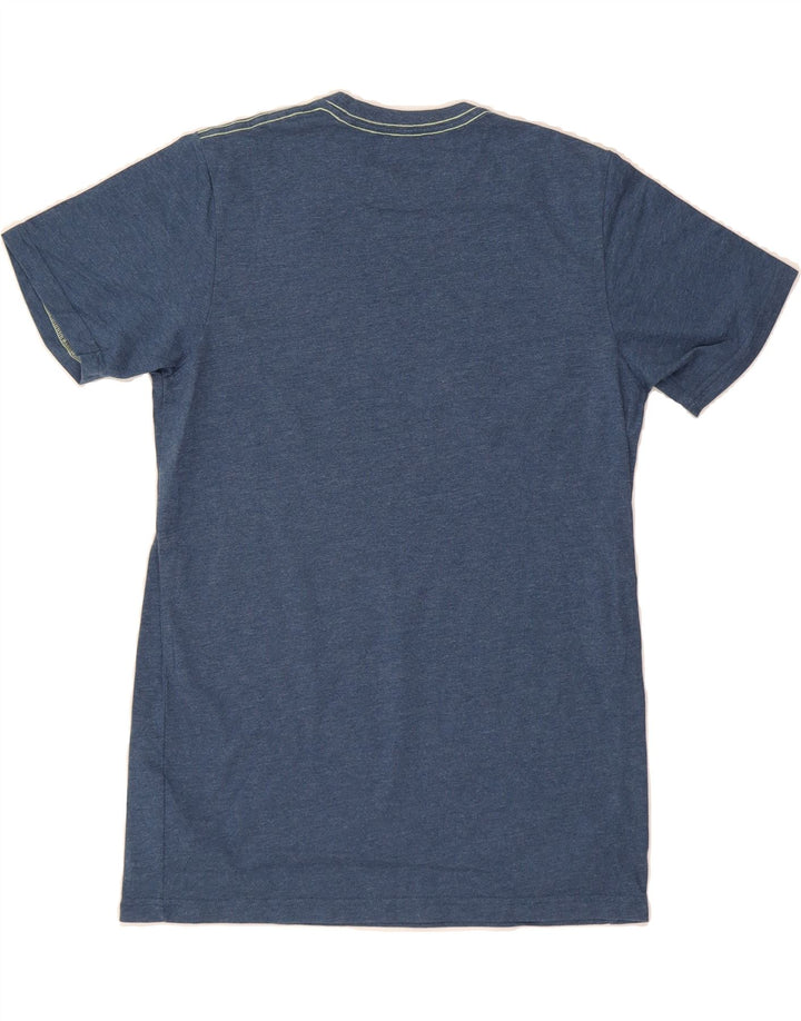 WEIRD FISH Mens Graphic T-Shirt Top Small Blue Cotton Vintage Weird Fish and Second-Hand Weird Fish from Messina Hembry 