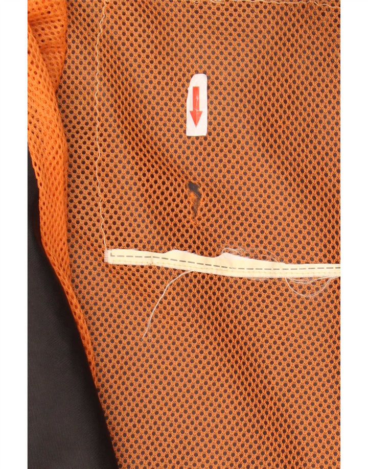 Винтажная мужская дождевик UK 42 XL, черный нейлон с цветными блоками