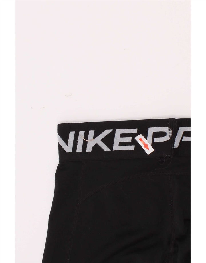 Леггинсы с рисунком Nike Dri Fit для девочек 8–9 лет, маленький размер, черный полиэстер