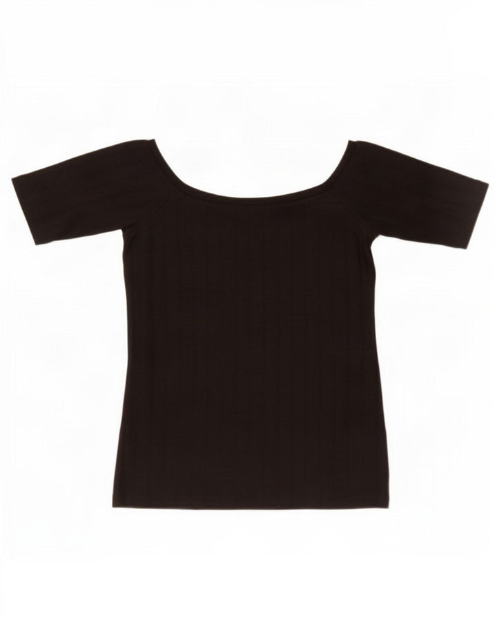 Женская укороченная блузка Zara UK 8, маленькая черная