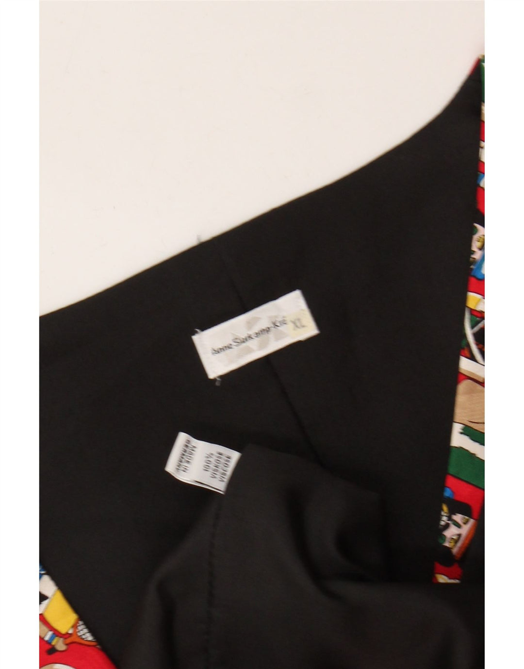 VINTAGE Мужской жилет с абстрактным узором XL, красный вискоза