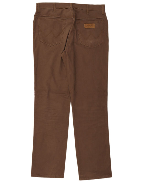 Мужские прямые повседневные брюки Wrangler Texas Stretch W36 L34, коричневые хлопковые