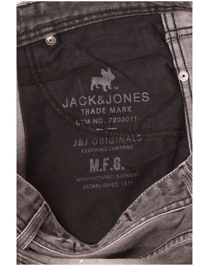 Мужские потертые узкие джинсы Jack & Jones W32 L33 серые
