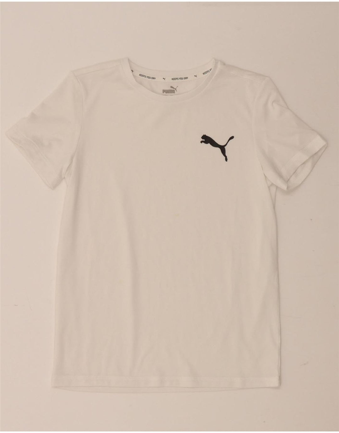 PUMA Girls T-Shirt Top 11-12 Years White Vintage Puma and Second-Hand Puma from Messina Hembry 