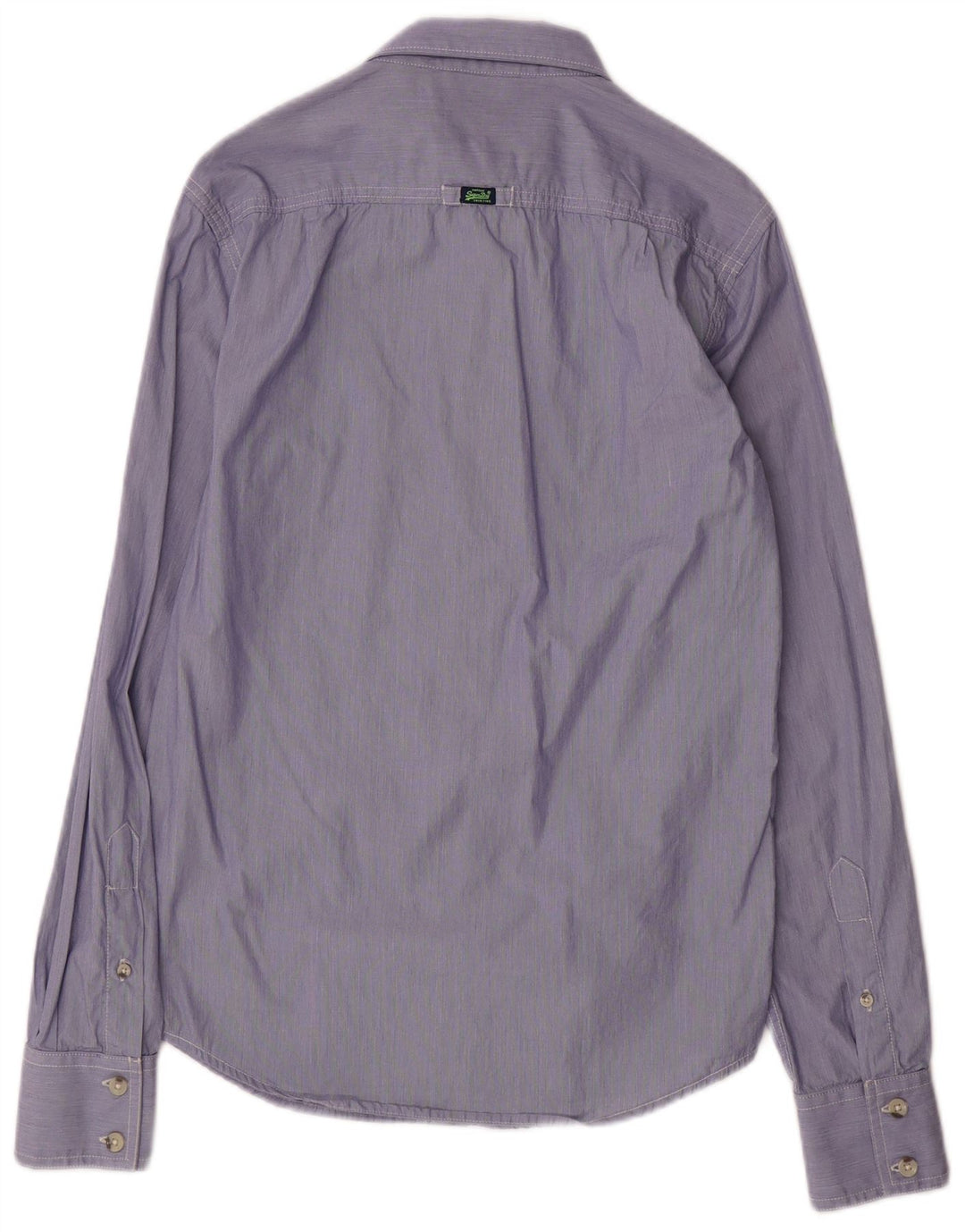 SUPERDRY Мужская рубашка, маленькая синяя хлопковая полоска