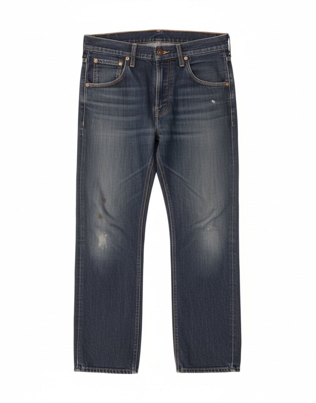 WRANGLER Womens Crank Straight Jeans W33 L31 Blue Cotton