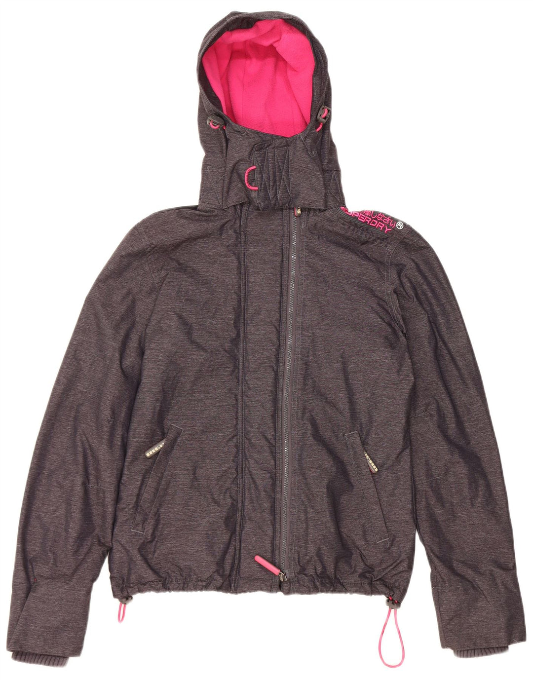 Женская ветровка с капюшоном Superdry UK 14, средний черный