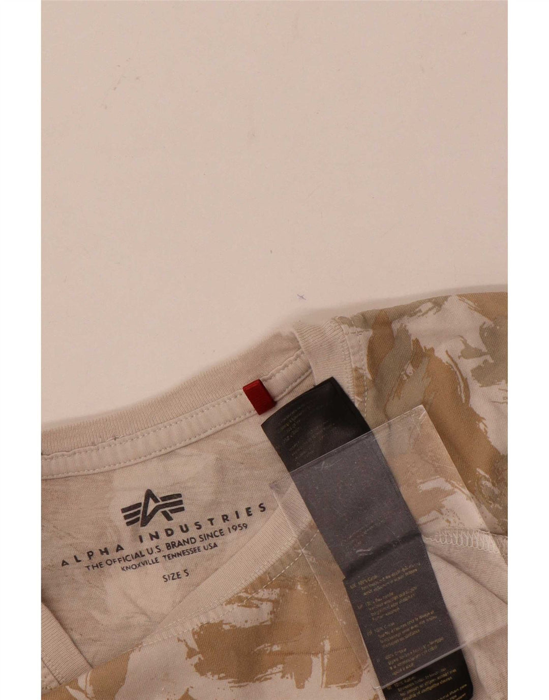 Мужская футболка с рисунком Alpha Industries, маленький разноцветный хлопок