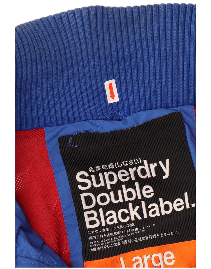 Мужская ветровка SUPERDRY UK 40, большая синяя нейлоновая куртка