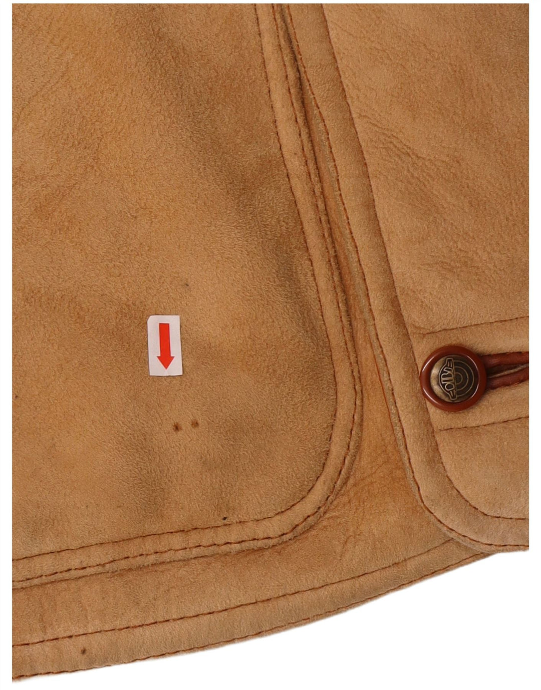 Мужская короткая дубленка DIBI Uomo IT 46, маленькая, бежевая, классическая