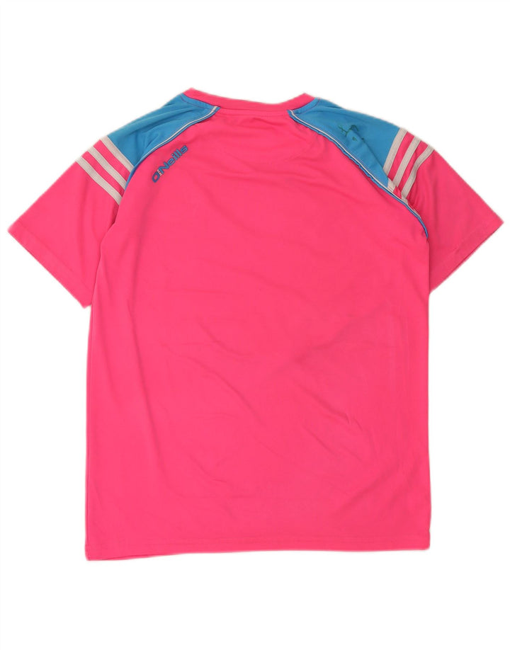 O'NEILL Boys Graphic T-Shirt Top 12-13 Years Pink Colourblock Polyester