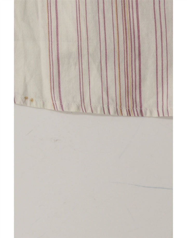 KAPPA Мужская рубашка с коротким рукавом из хлопка средней длины в белую полоску