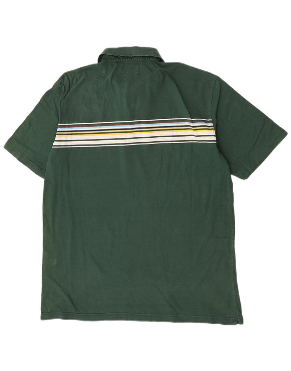 Мужская рубашка-поло Diadora 2XL, хлопок в зеленую полоску