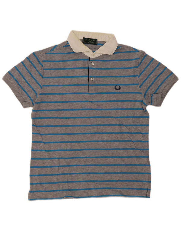 Мужская рубашка-поло для регби Fred Perry XL, хлопковая серая полоска