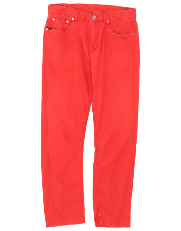 Kappa Мужские узкие повседневные брюки Perfect Fit IT 48 Medium W33 L27 Красный хлопок