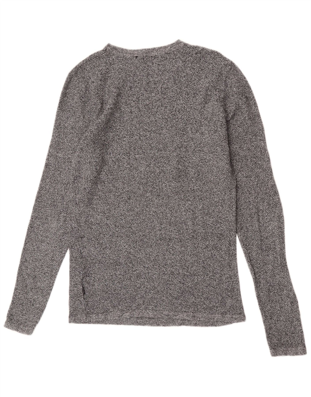 Мужской топ Jack & Jones с длинным рукавом, средний серый хлопок в крапинку