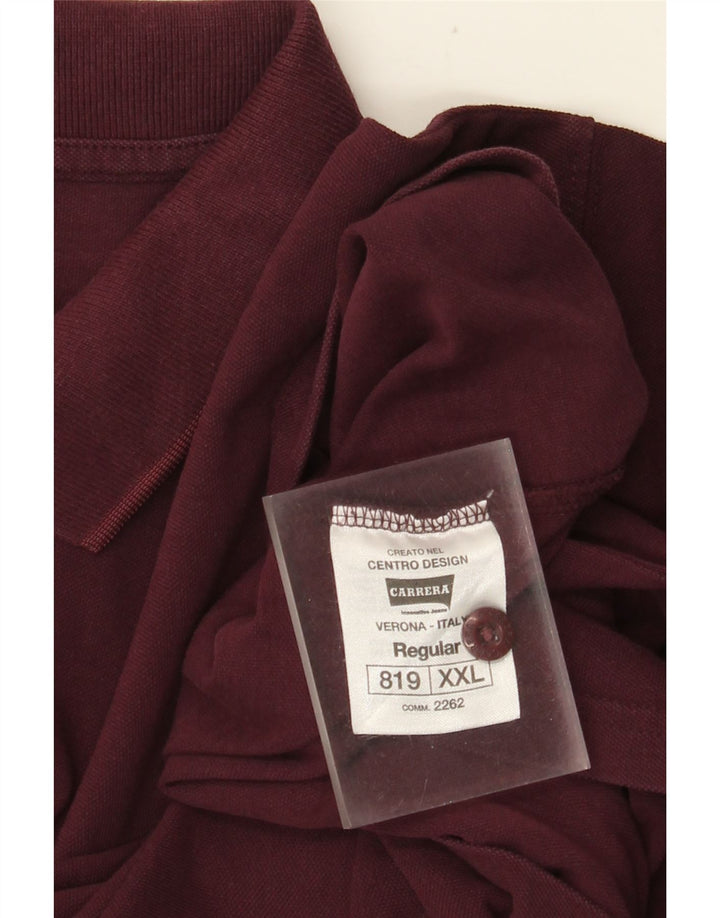 Мужская рубашка поло Carrera Regular 2XL бордовый хлопок