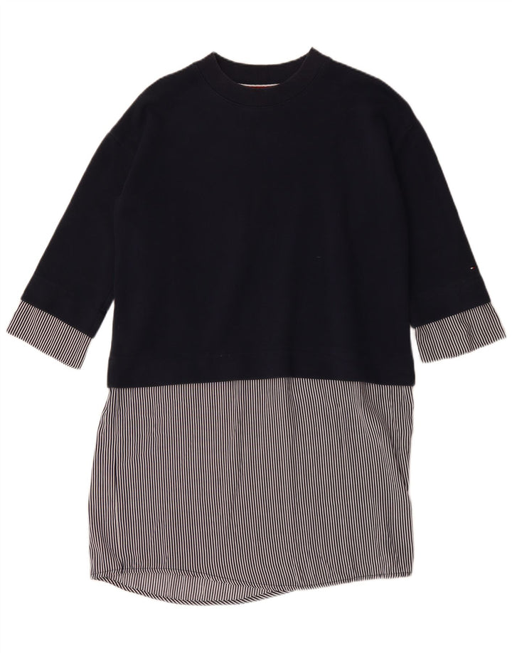 Женское платье прямого кроя TOMMY HILFIGER UK 14, средний темно-синий с цветными блоками