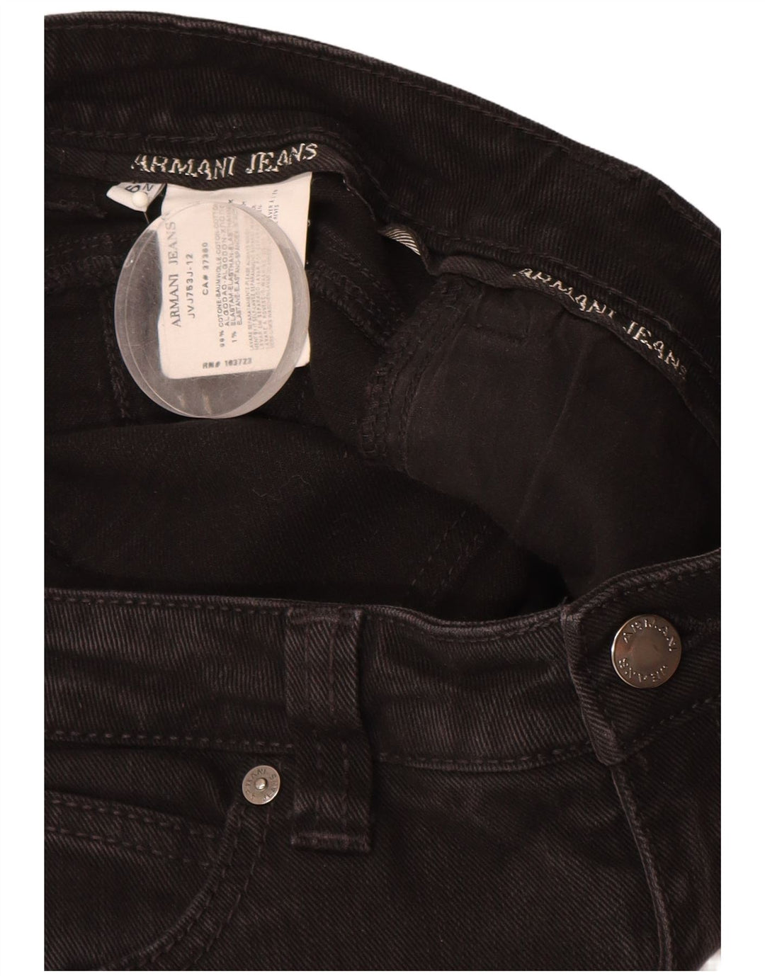 Женские прямые джинсы ARMANI W29 L29, черный хлопок