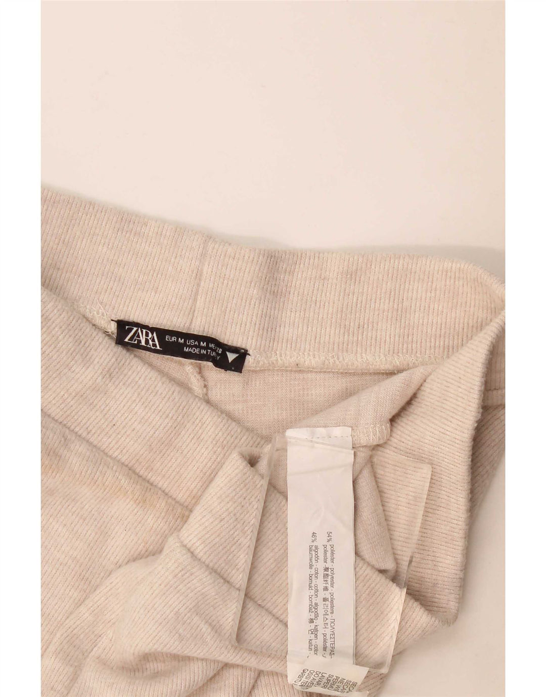 Женские спортивные брюки Zara UK 12, средний бежевый, полиэстер