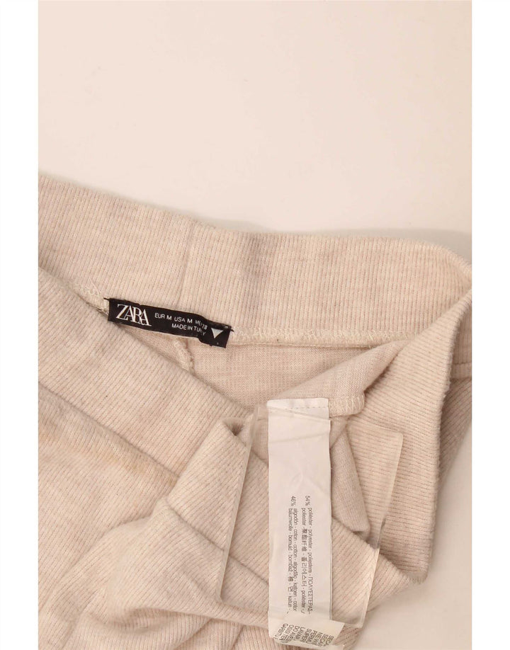 Женские спортивные брюки Zara UK 12, средний бежевый, полиэстер
