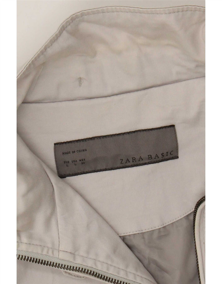 Женская куртка Zara UK 14, большая, бежевая