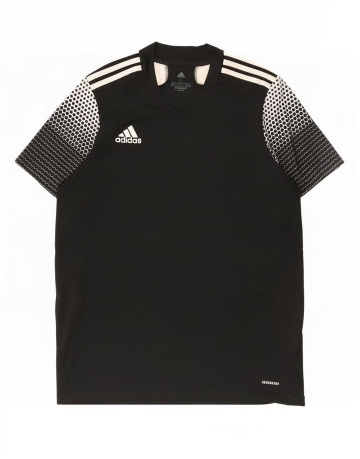 Мужская футболка Adidas Aeroready, большой черный полиэстер с цветными блоками