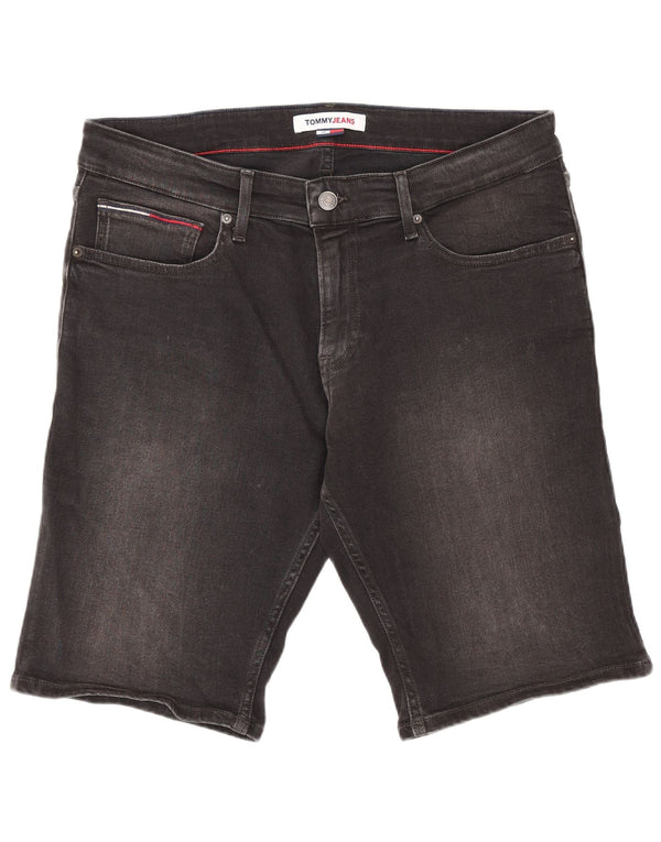 Мужские джинсовые шорты Tommy Jeans W34, большие черные хлопковые