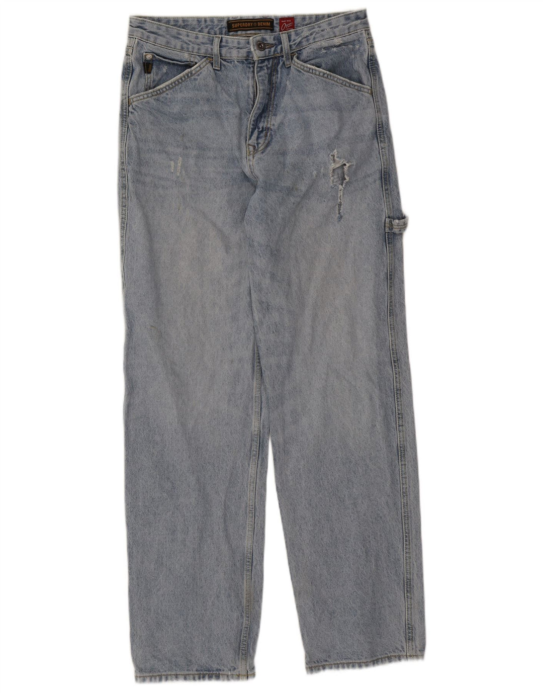 Мужские прямые джинсы-карго Superdry W32 L34 синие