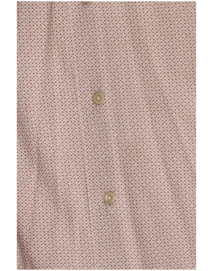 Tommy Hilfiger Мужская рубашка стандартного кроя среднего размера из хлопка с белым геометрическим узором