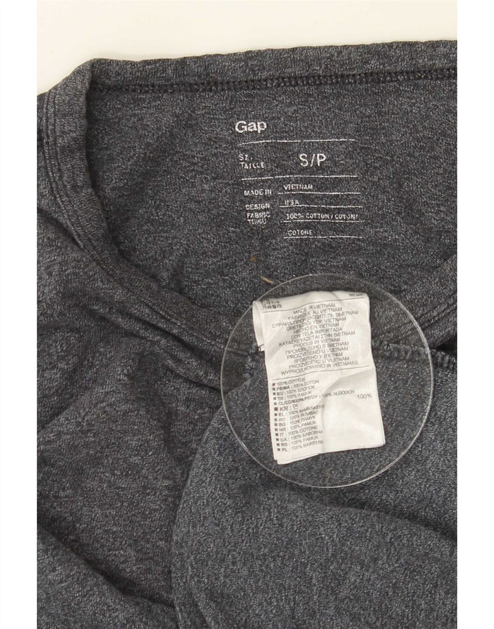 Мужской топ Gap из хлопка с длинными рукавами, маленький серый в крапинку