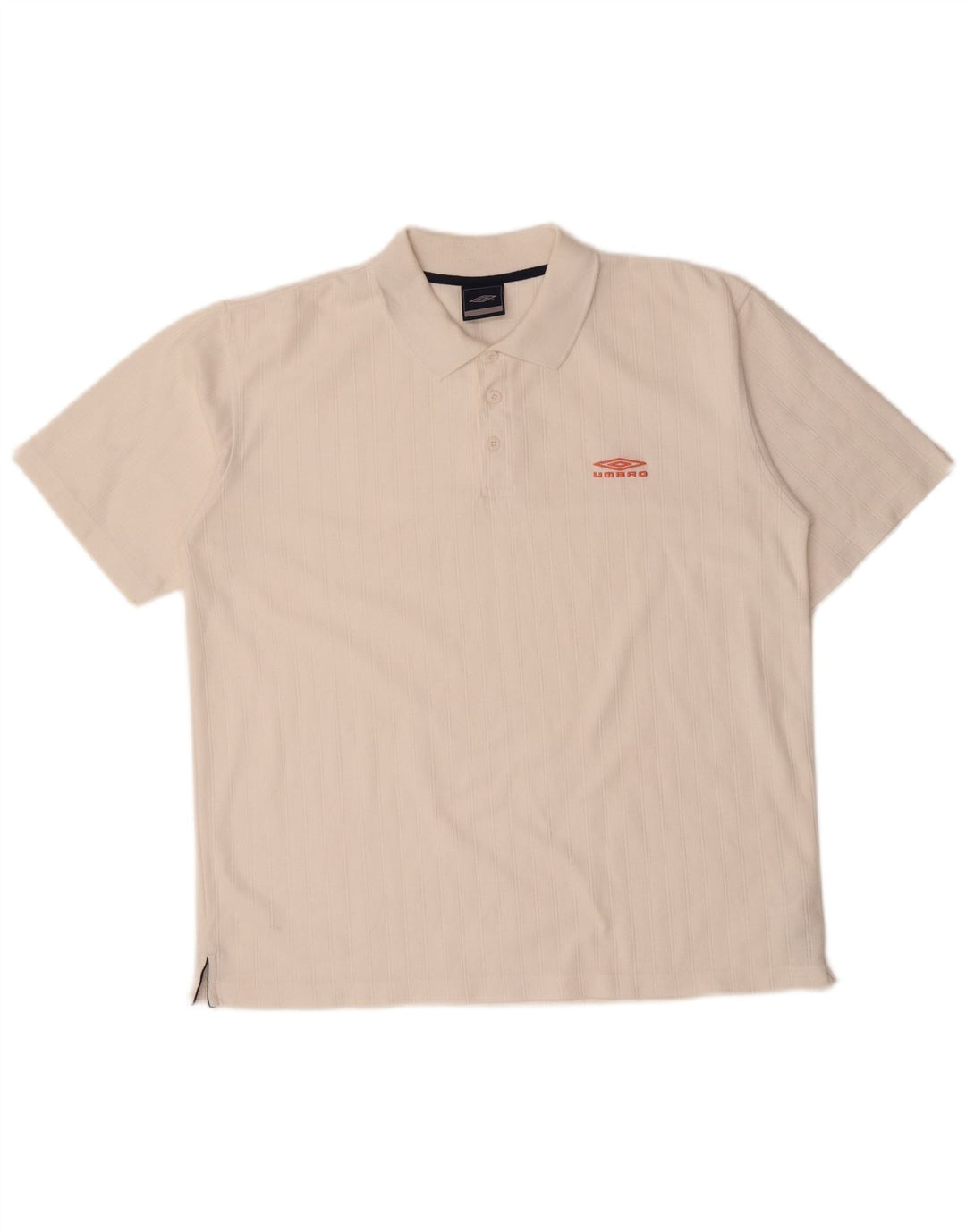 UMBRO Mens Polo Shirt Large White Polyester