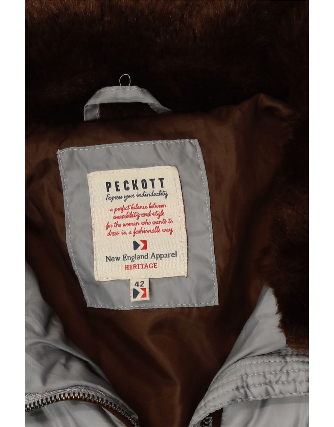 Женская стеганая куртка Peckott Heritage IT 42, средний серый полиэстер