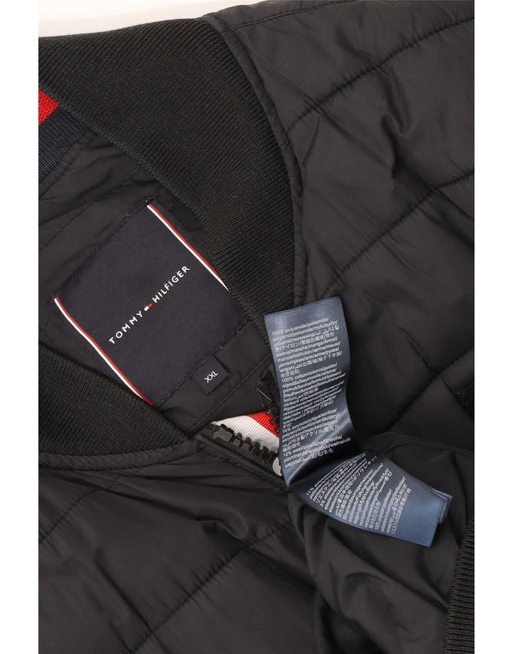 Мужская стеганая куртка Tommy Hilfiger UK 44 2XL черная из полиамида