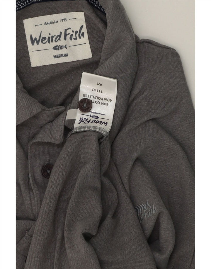 Мужская рубашка поло Weird Fish среднего серого цвета, хлопок