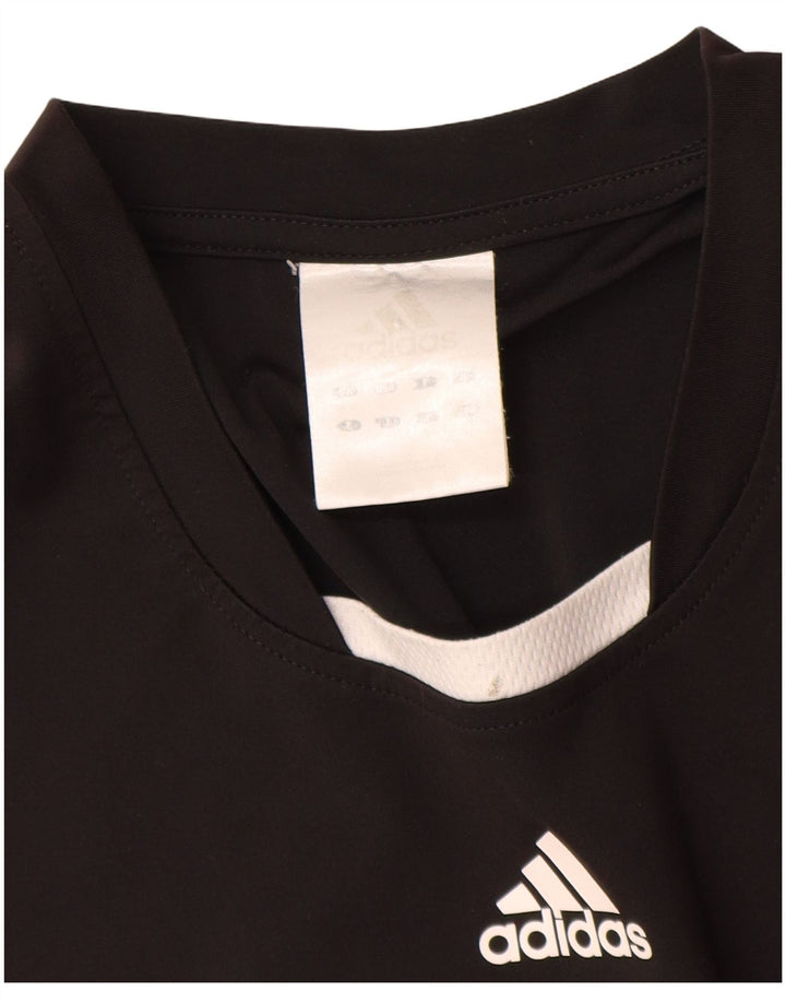 Мужская футболка Adidas Top XL черная из полиэстера с цветными блоками