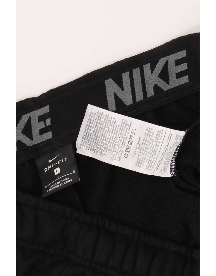Мужские спортивные брюки Nike Dri Fit с графическим принтом, большие черные брюки из полиэстера
