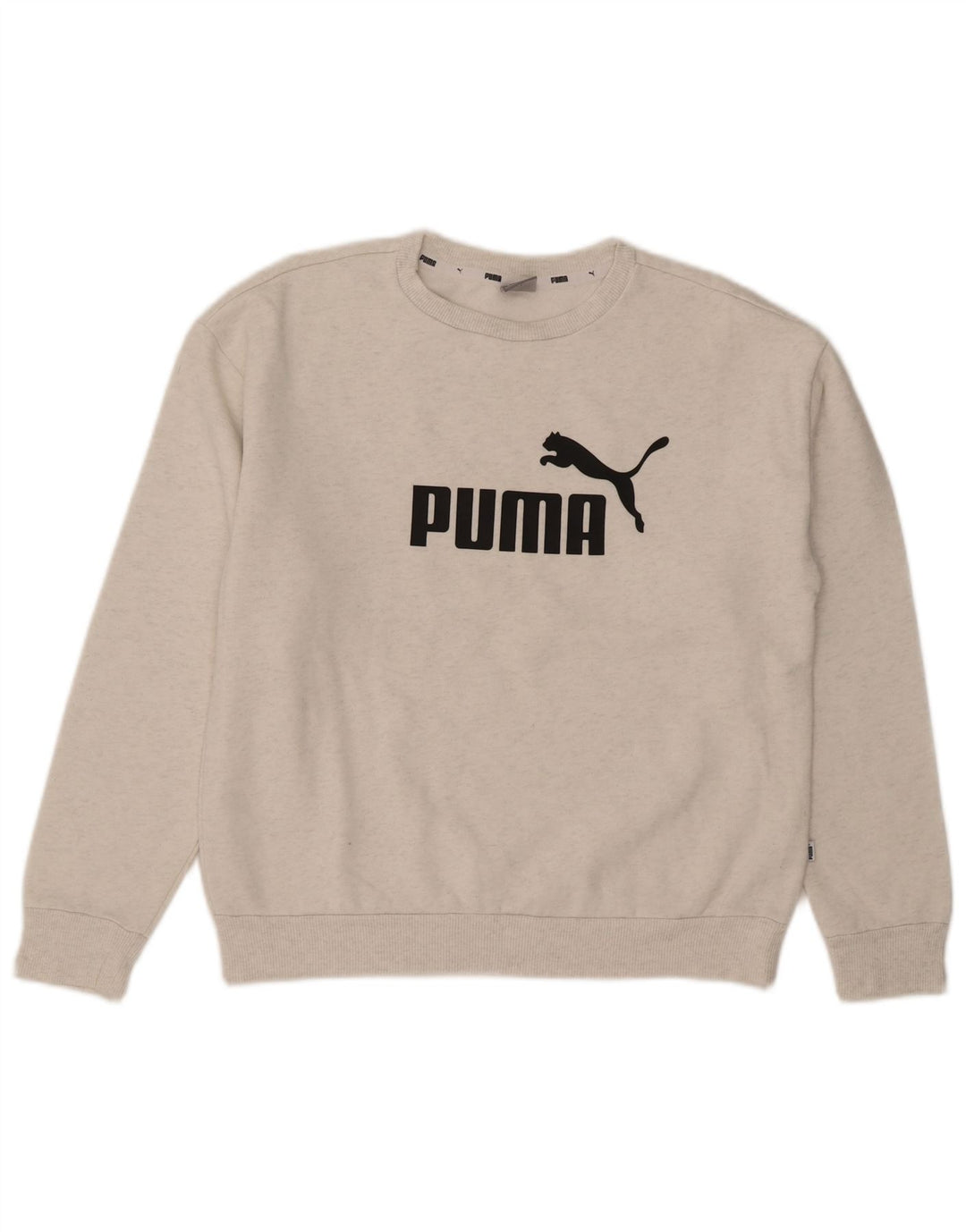 Женский джемпер большого размера с рисунком Puma UK 10, маленький серый хлопок
