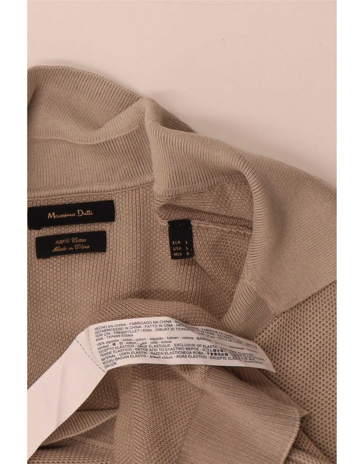 Мужская рубашка-поло Massimo Dutti, большой размер, серый хлопок